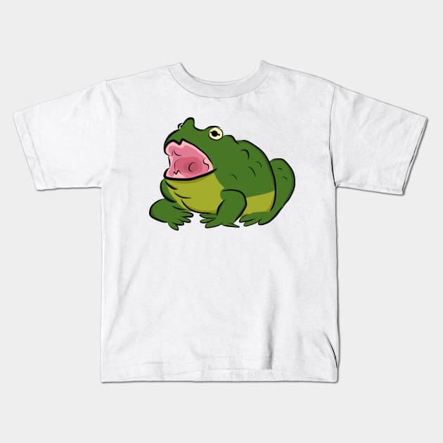 Screaming Bullfrog Kids T-Shirt by josierichey